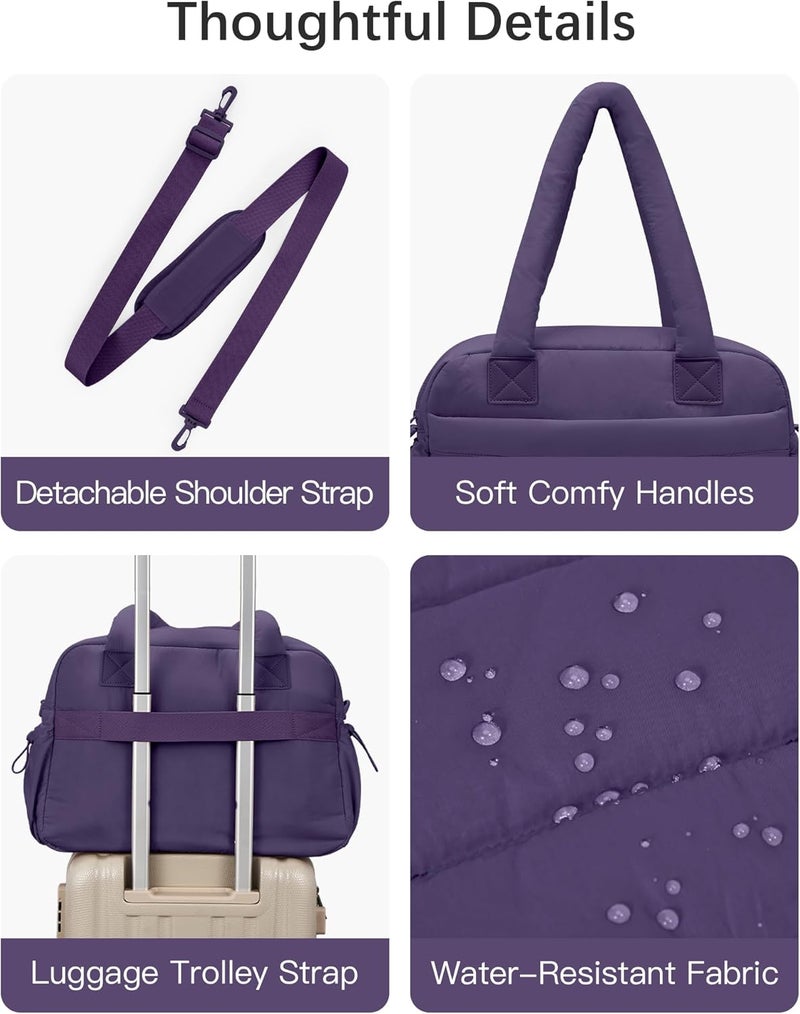 oscaurt Gym Bag for Women Lightweight Duffle Bag for Travel with Toiletry Pouch Water Resistant Carry On Weekender Overnight Duffel - Image 4